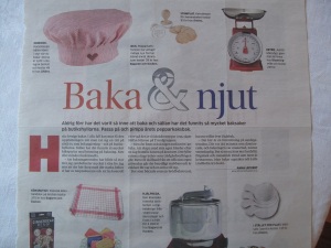 Göteborgsposten 2012-11-26 Retrobrickan i artikel om bakning